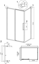 Grossman  Душевой уголок Cosmo 130x80x195 профиль хром стекло прозрачное – фотография-10